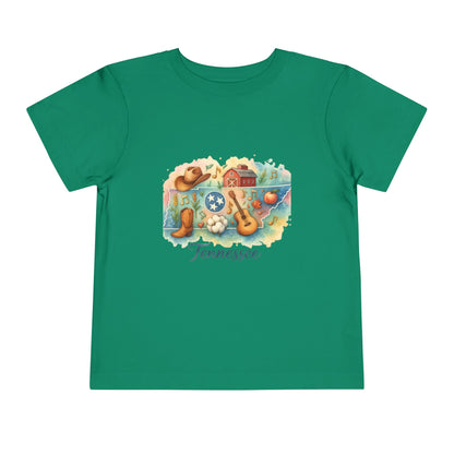 Toddler Tee Tennessee Watercolor Illustration