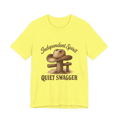 Quiet Swagger Cowboy Tee — Independent Spirit Western T-Shirt