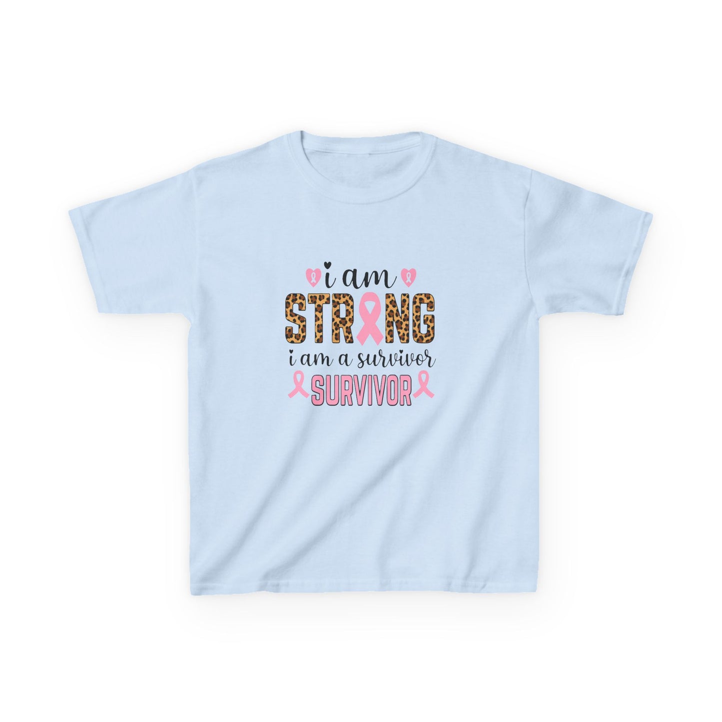 Breast Cancer Awareness Dinosaur Tee - I Am Strong Survivor