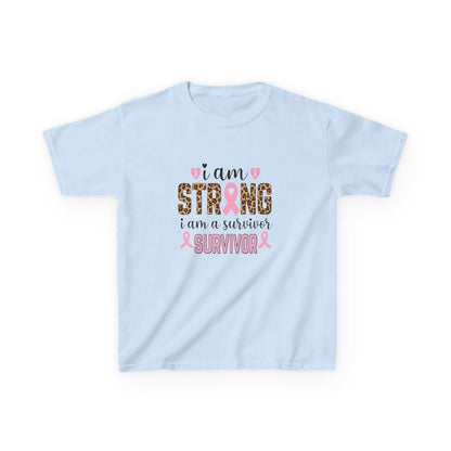 Breast Cancer Awareness Dinosaur Tee - I Am Strong Survivor
