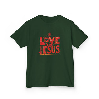 Love Like Jesus Christmas Dinosaur Kids Tee