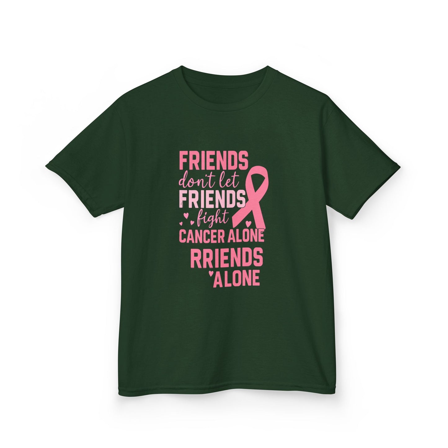 Friends Fight Cancer Alone Tee - Pink Ribbon Kids Shirt