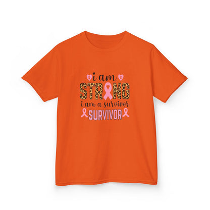 Breast Cancer Awareness Dinosaur Tee - I Am Strong Survivor