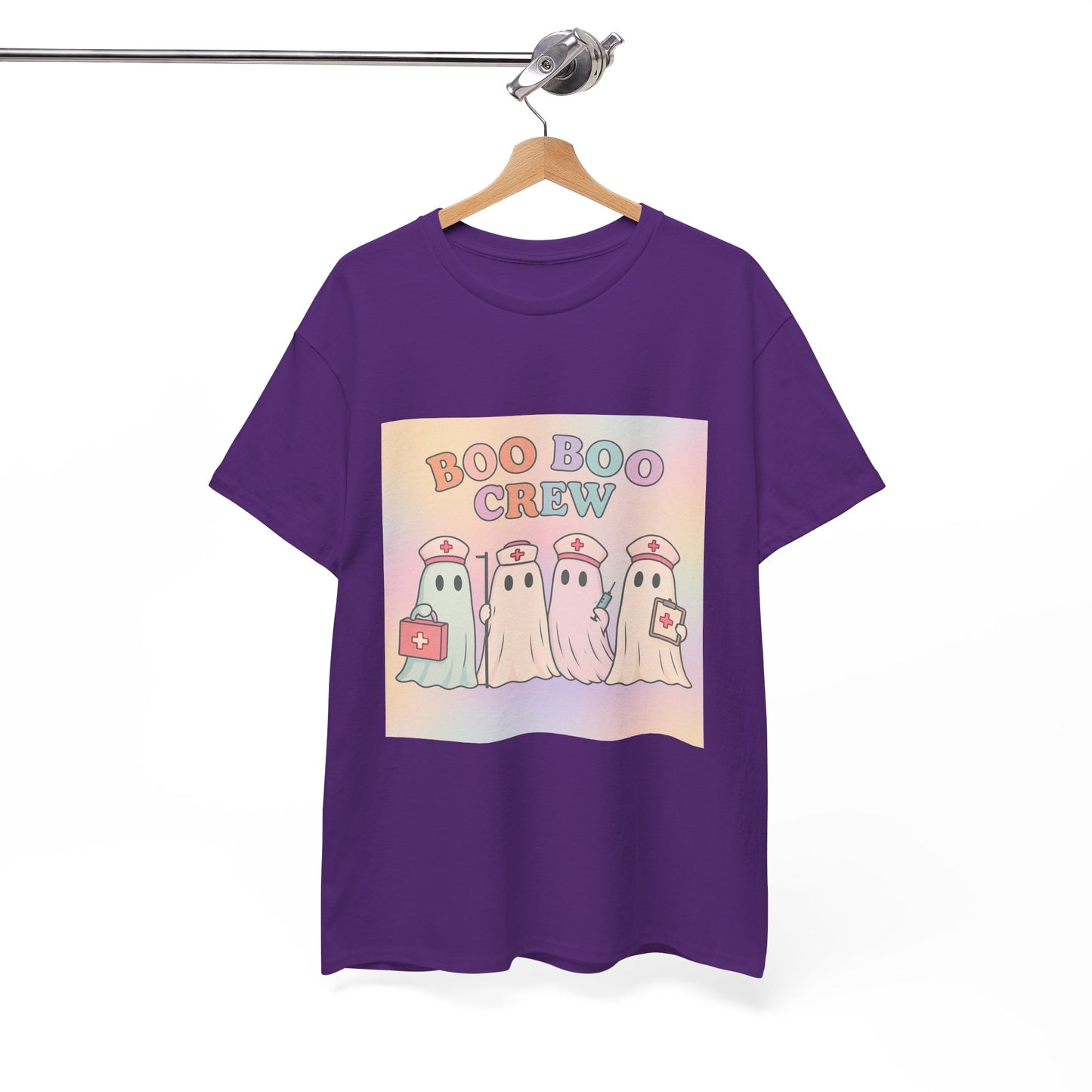 Boo Boo Crew Nurse Ghost T-Shirt – Cute Pastel Halloween Medical Tee
