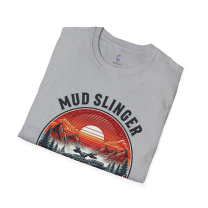 Mud Slinger Unisex Softstyle T-Shirt, Adventure Tee, Off-Road Enthusiast Shirt, Gift for Mud Lovers, Outdoor Sportswear, Gettin Dirty Tee