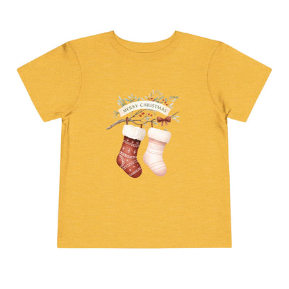 Toddler Christmas Tee with Festive Stockings, Holiday Shirt, Kids Christmas Outfit, Merry Christmas Top, Toddler Holiday Apparel, Gift [...]