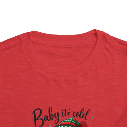 Baby It's Cold Outside Snowman Toddler Christmas Tee