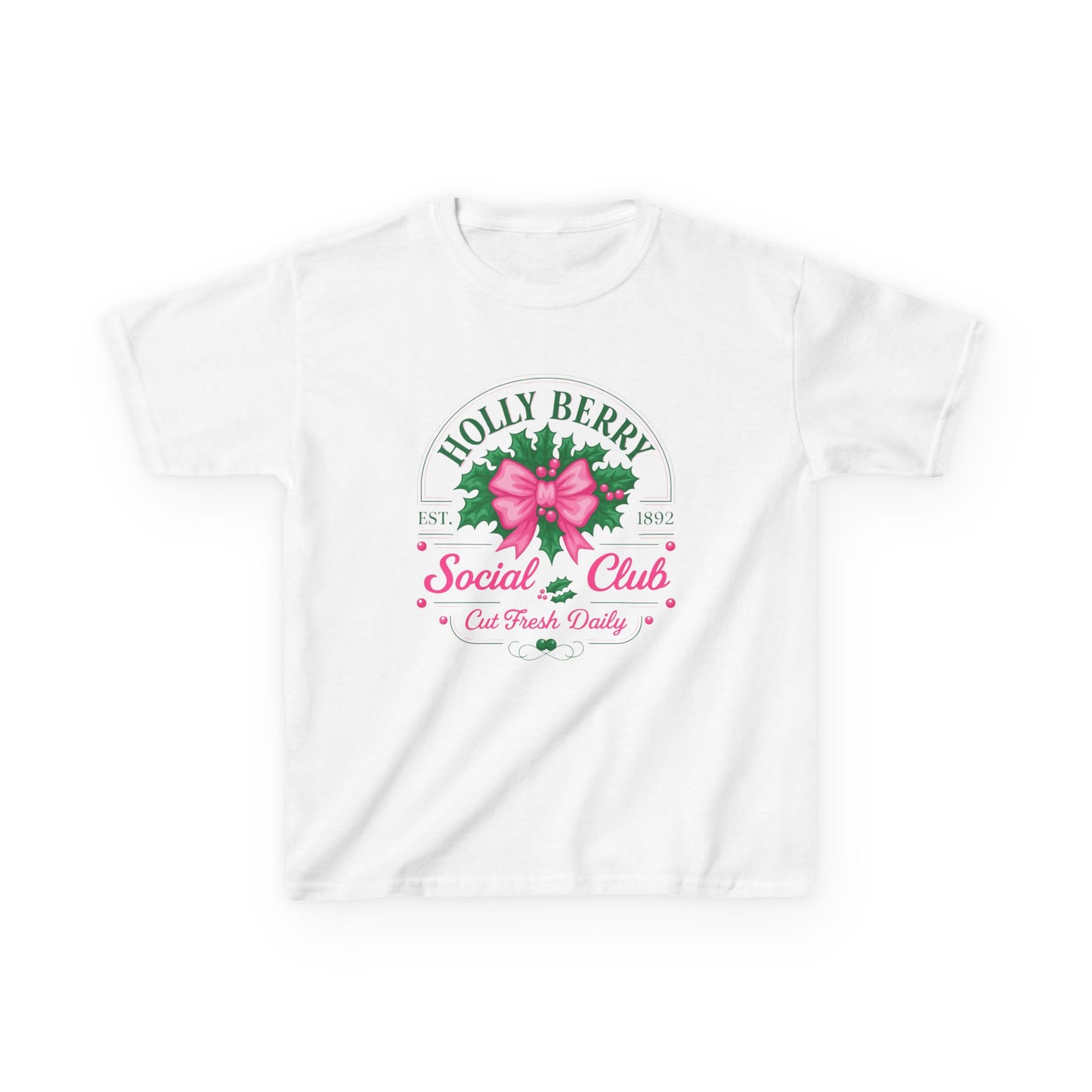 Holly Berry Social Club Dino Kids Christmas Tee