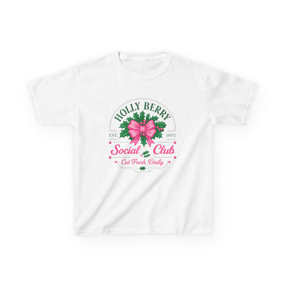 Holly Berry Social Club Dino Kids Christmas Tee