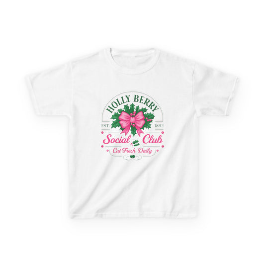 Holly Berry Social Club Dino Kids Christmas Tee