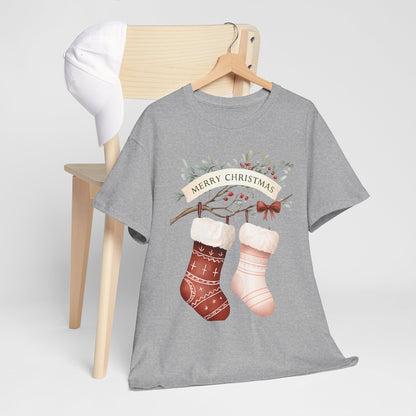 Watercolor Christmas Stocking Tee - Hope & Love