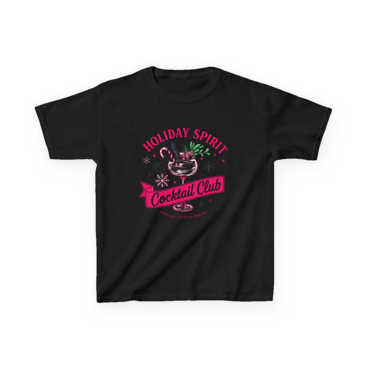 Holiday Spirit Dino Cocktail Club Kids Tee