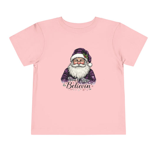 Santa's 'Don't Stop Believin' Toddler Christmas Tee