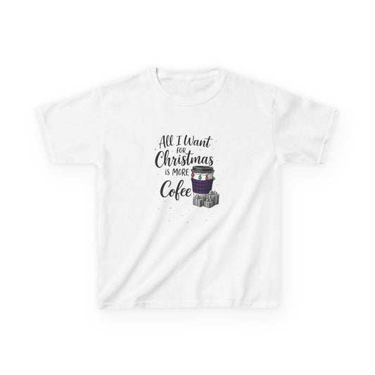 Christmas Coffee Dino Tee | Holiday Kids Shirt