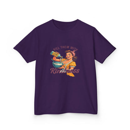 Radioactive Kindness: Funny Xmas Dinosaur Tee for Kids