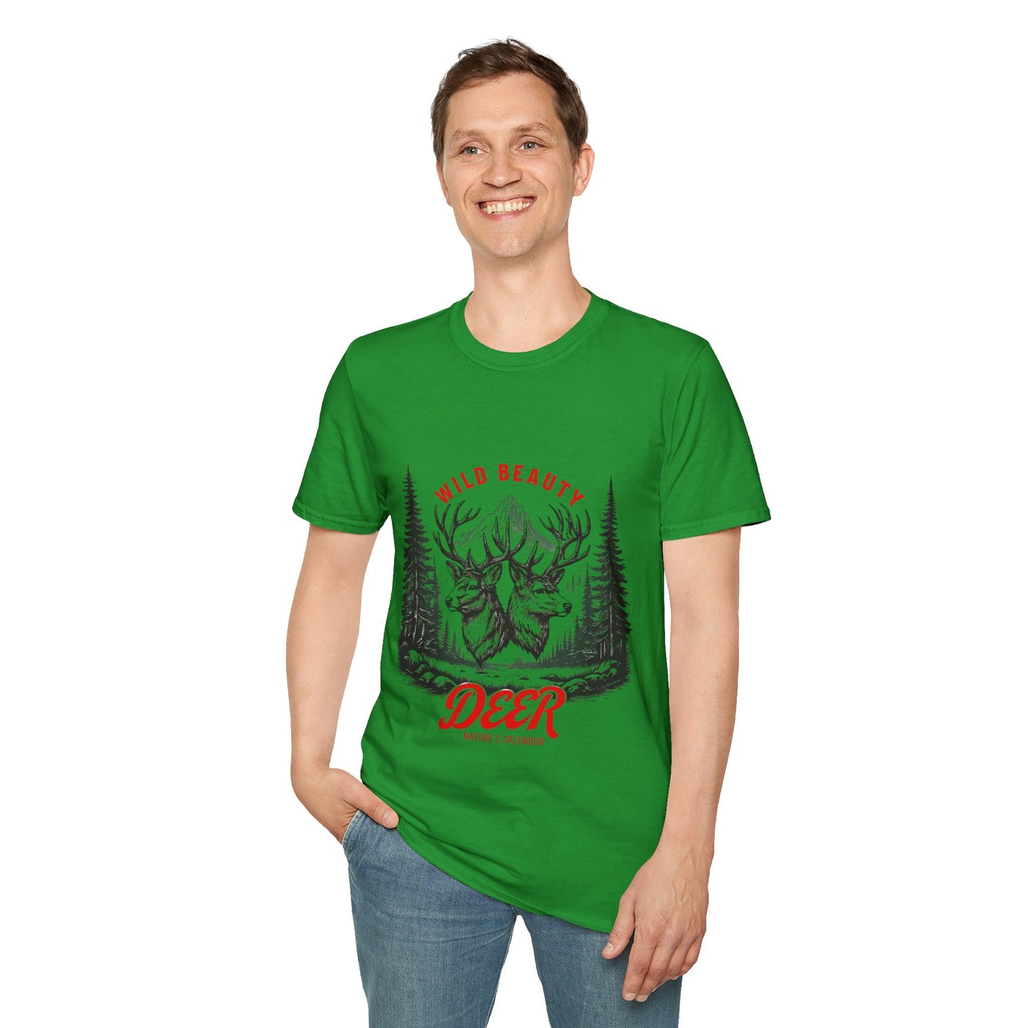 Wild Beauty Deer T-Shirt, Nature Lover Tee, Wildlife Gift, Unisex Tee, Rustic Home Décor