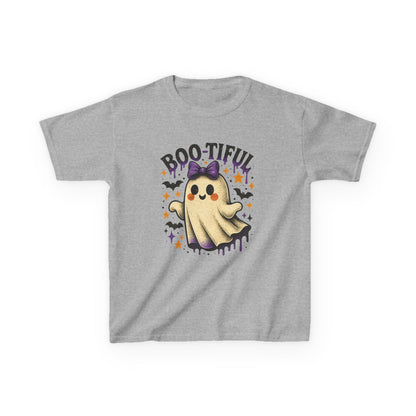 Boo-tiful Ghost Halloween Tee - Kids' Retro Graphic