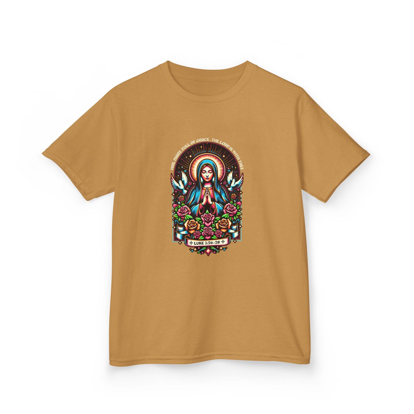 Virgin Mary Graphic Tee - Christmas Kids Shirt