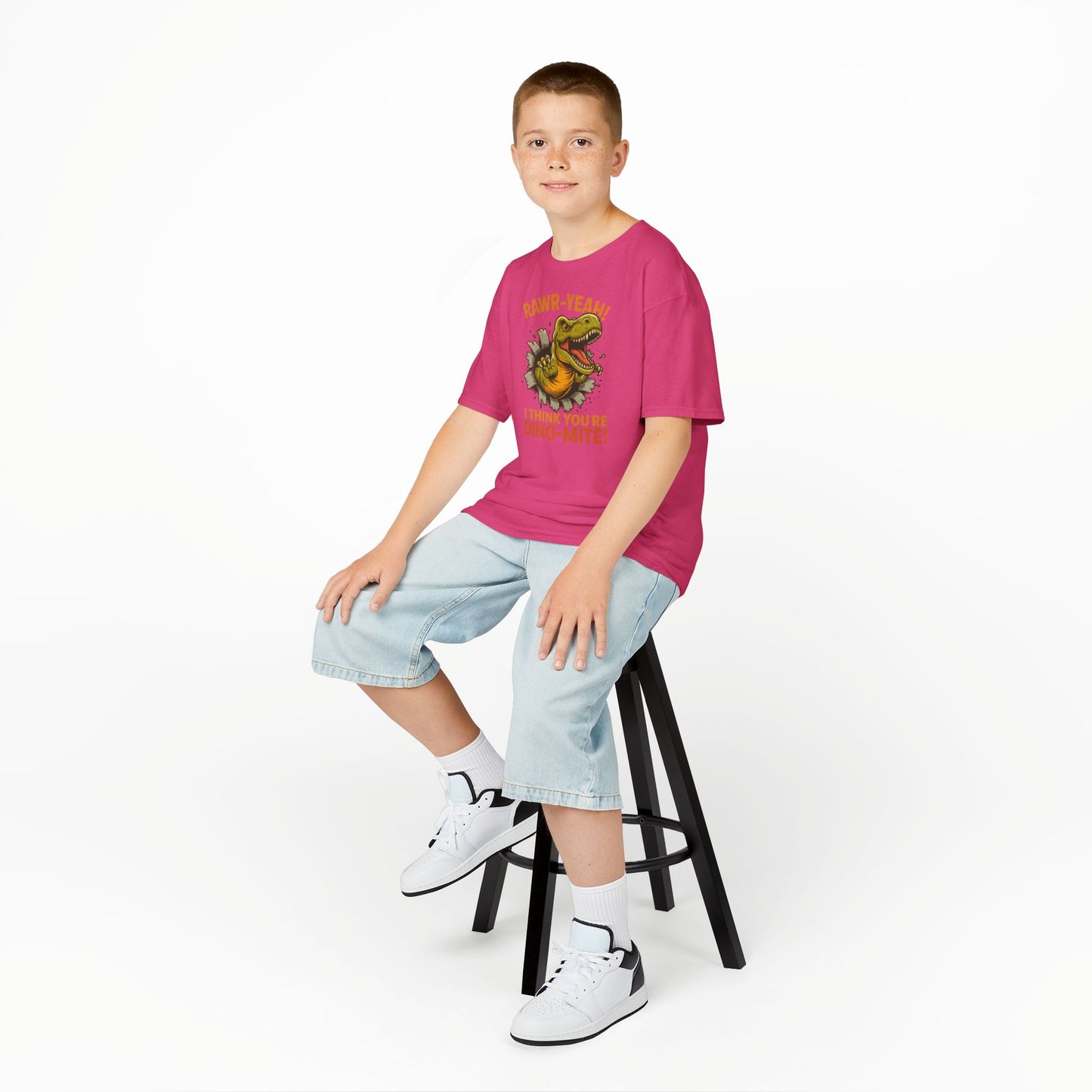 Dino-Mite Kids Tee - Fun Dinosaur T-Shirt for Boys and Girls, Perfect for Birthdays, Everyday Play, Dinosaur Lovers, Casual Wear