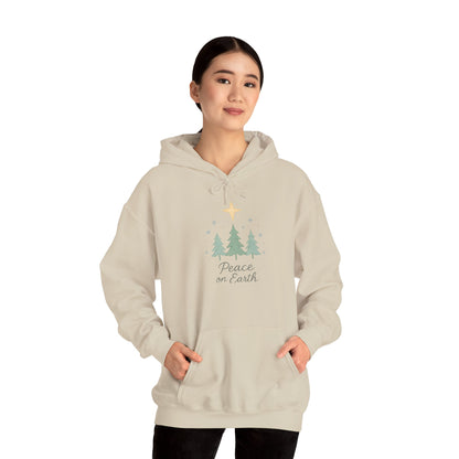 Holiday Hoodie - "Peace on Earth" Christmas Tree Pullover