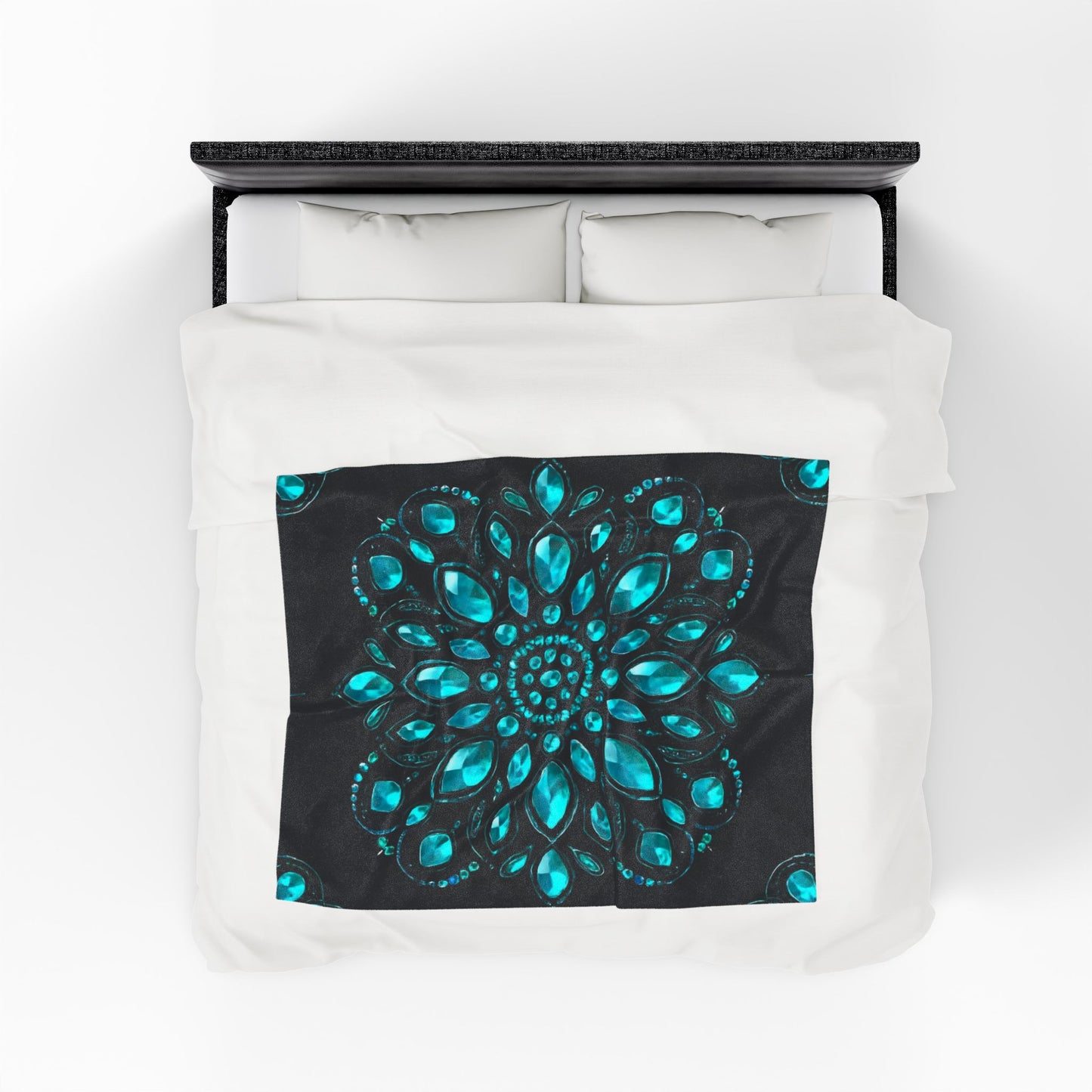 Luxe Velveteen Plush Blanket - Cozy Home Decor, Mandala Design, Gift for Her, Perfect for Winter, Soft Throw Blanket