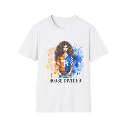 House Divided Unisex Softstyle T-Shirt | Family Team Spirit Tee, Game Day Shirt, Sports Fan Apparel, Cozy Casual Wear