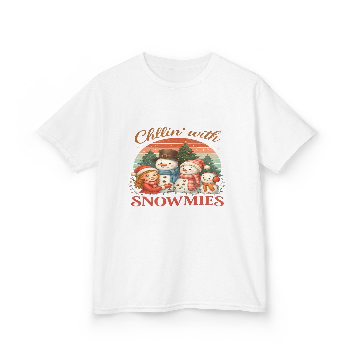 Chillin' with Snowmies Kids Christmas Tee