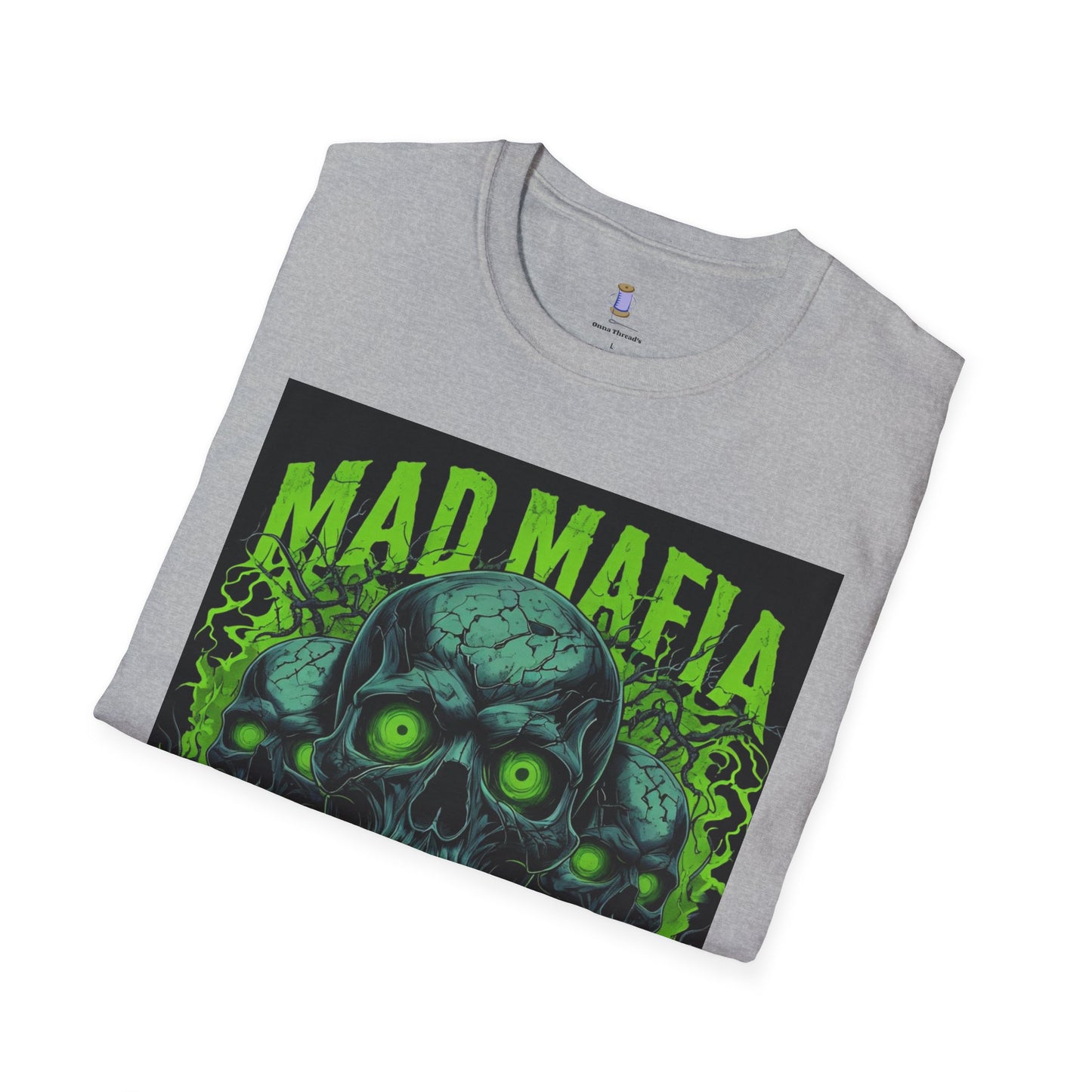 Mad Mafia Unisex Softstyle T-Shirt | Edgy Graphic Tee for Casual Wear, Gift for Halloween, Party, or Everyday Style