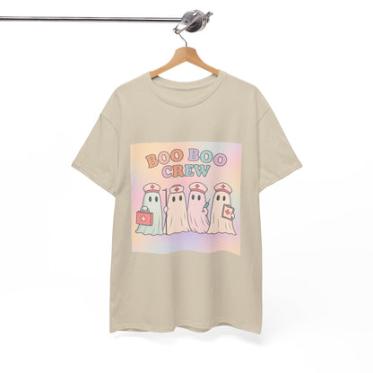 Boo Boo Crew Nurse Ghost T-Shirt – Cute Pastel Halloween Medical Tee