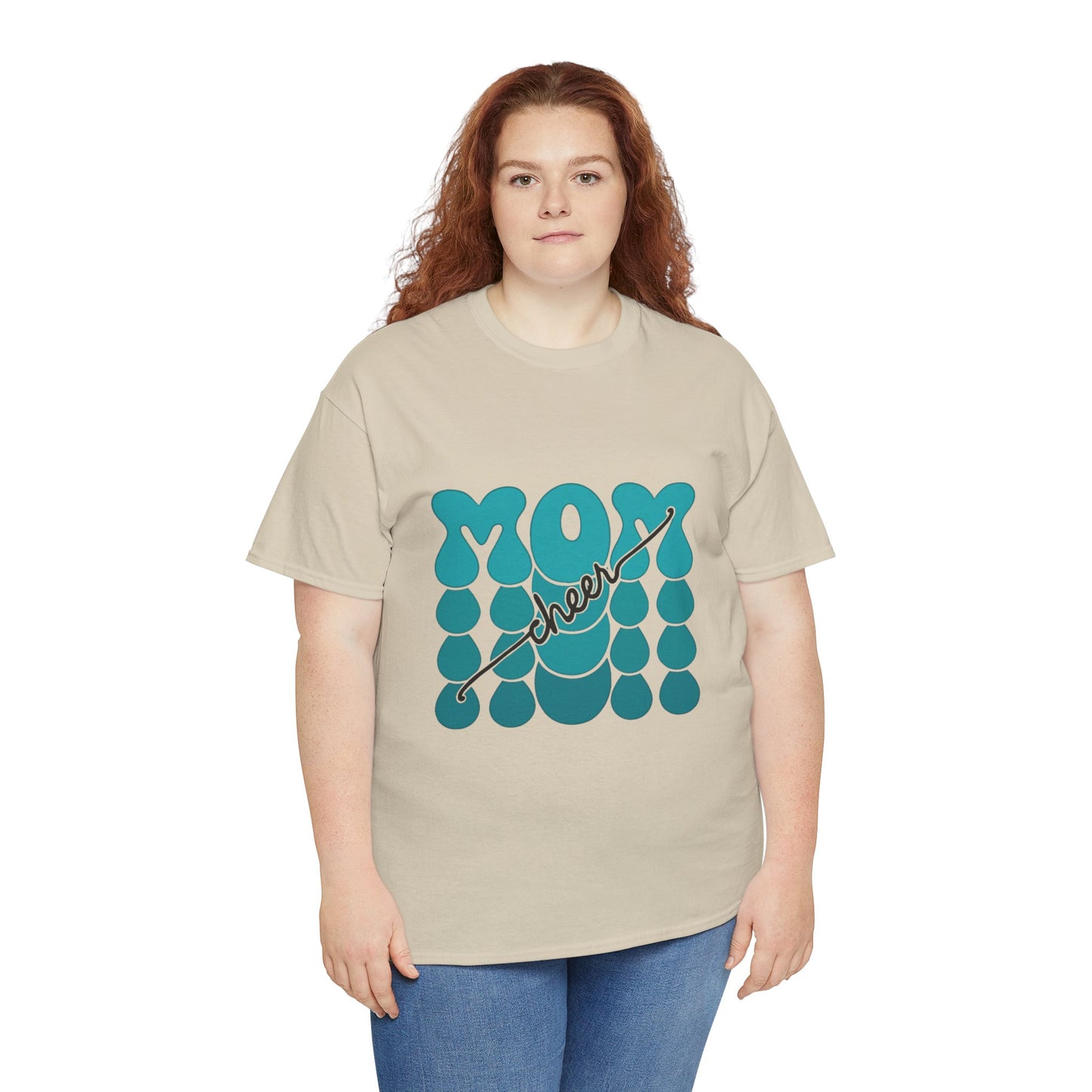 MOM Cheer – Turquoise Spirit Tee