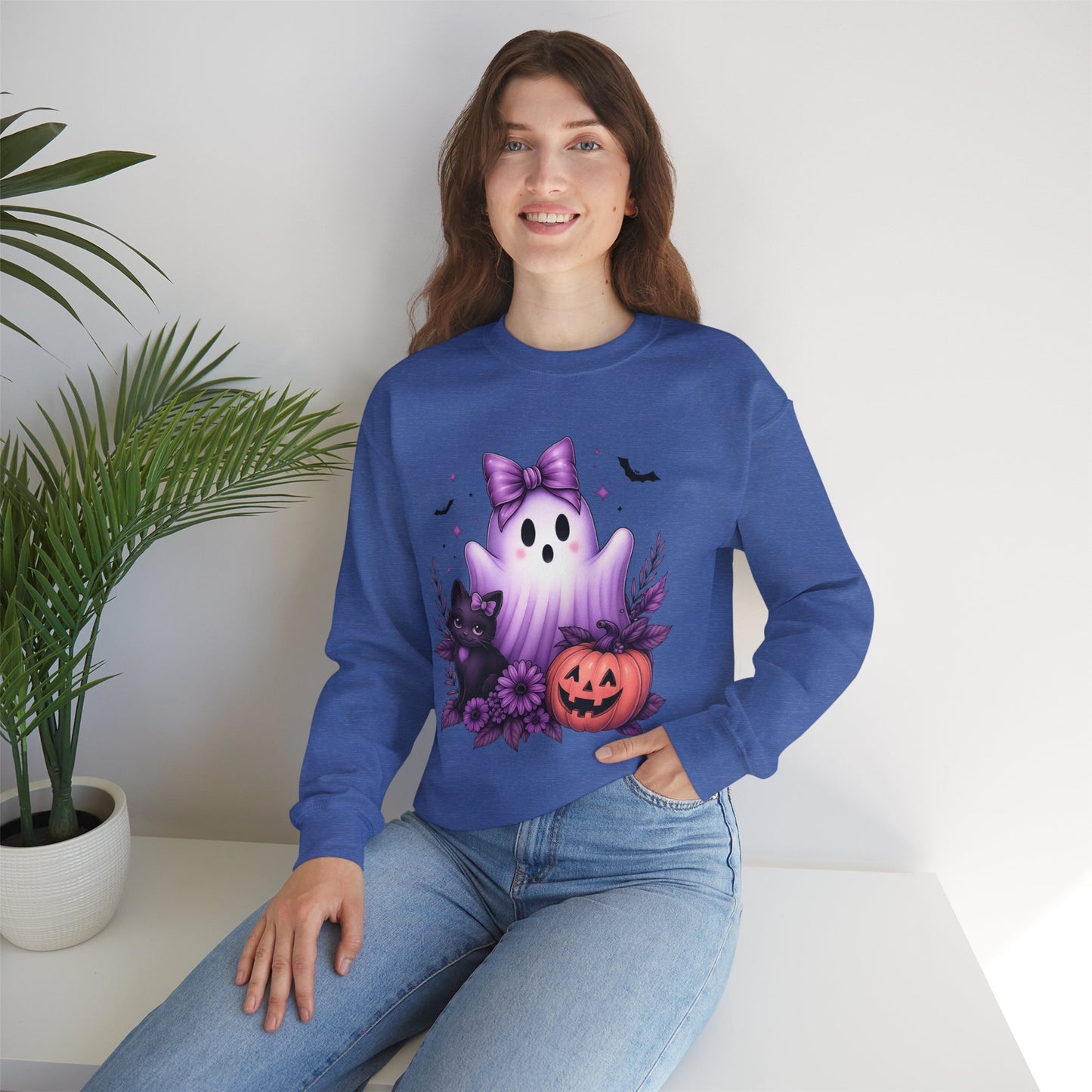 Cute Halloween Ghost Crewneck Sweatshirt