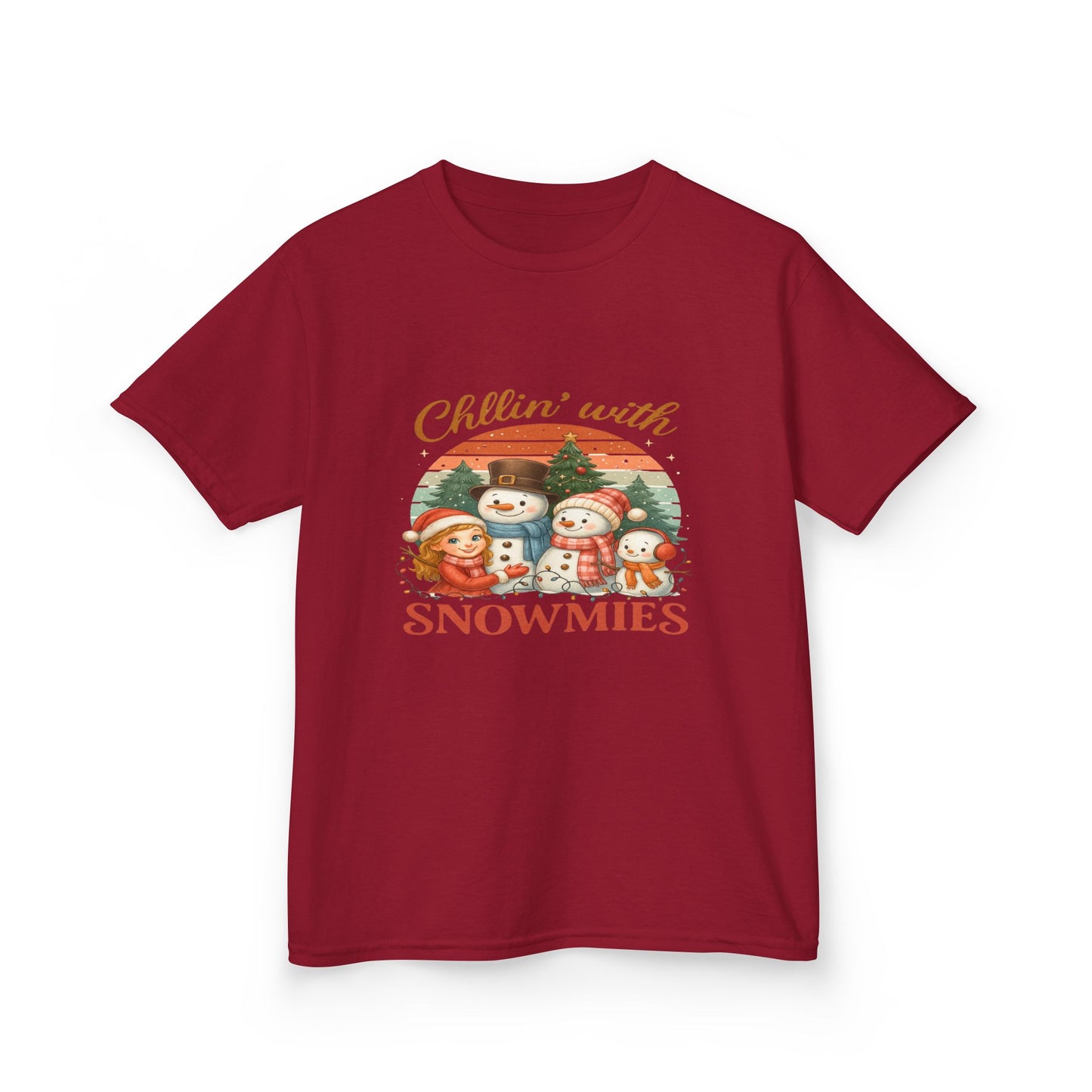 Chillin' with Snowmies Kids Christmas Tee