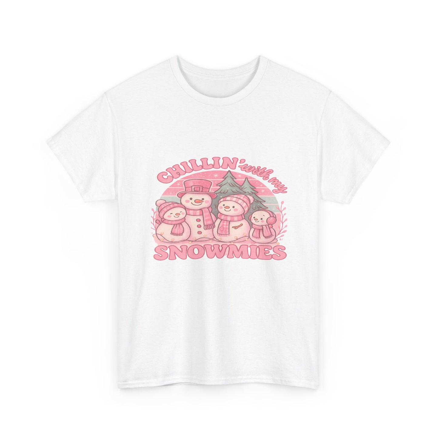 Pink Chillin' Snowmies Tee