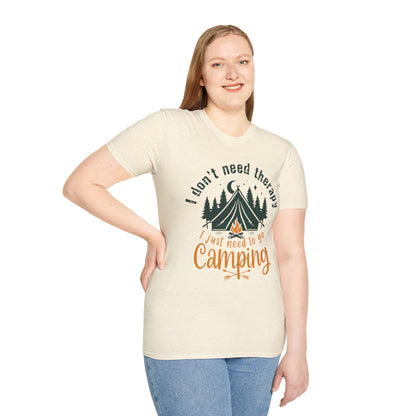 Camping Therapy Unisex T-Shirt | Outdoor Enthusiast Gift | Nature Lover Tee | Adventure Shirt | Camping Apparel