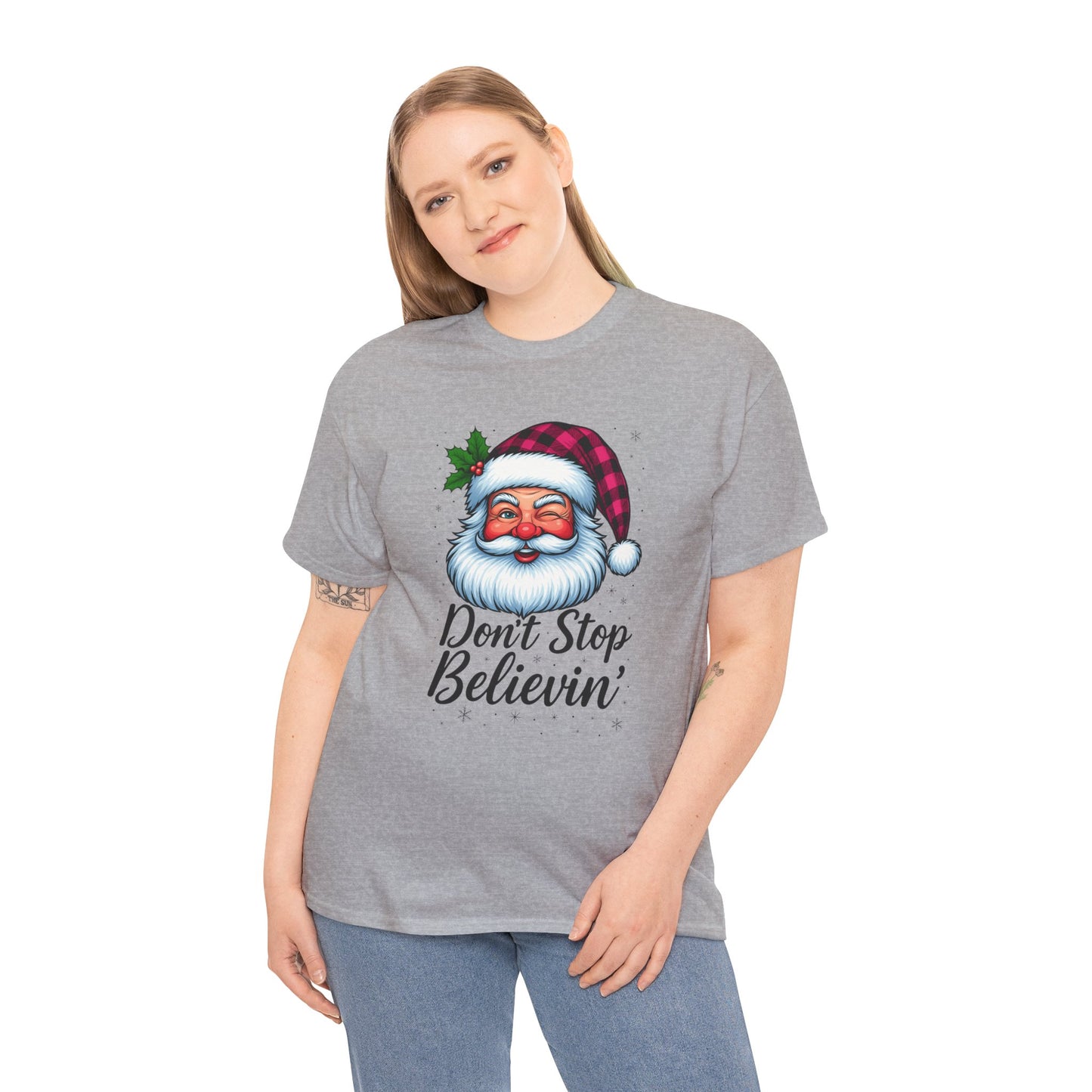 Santa Believin' Pink Holiday Tee