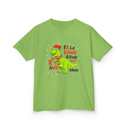 Holiday Dinosaur Kids Tee, Christmas Shirt, Fun Dinosaur T-Shirt, Kids Party Outfit, Cute Graphic Tee, Gift for Kids