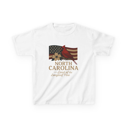 North Carolina Cardinal Christmas Tee - Kids Holiday Shirt