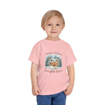 Winter Wishes Cottage Christmas Tee - Toddler Holiday