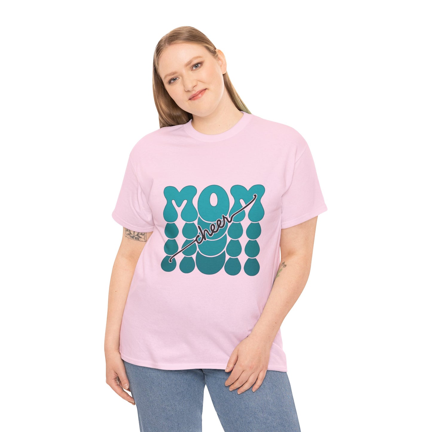 MOM Cheer – Turquoise Spirit Tee