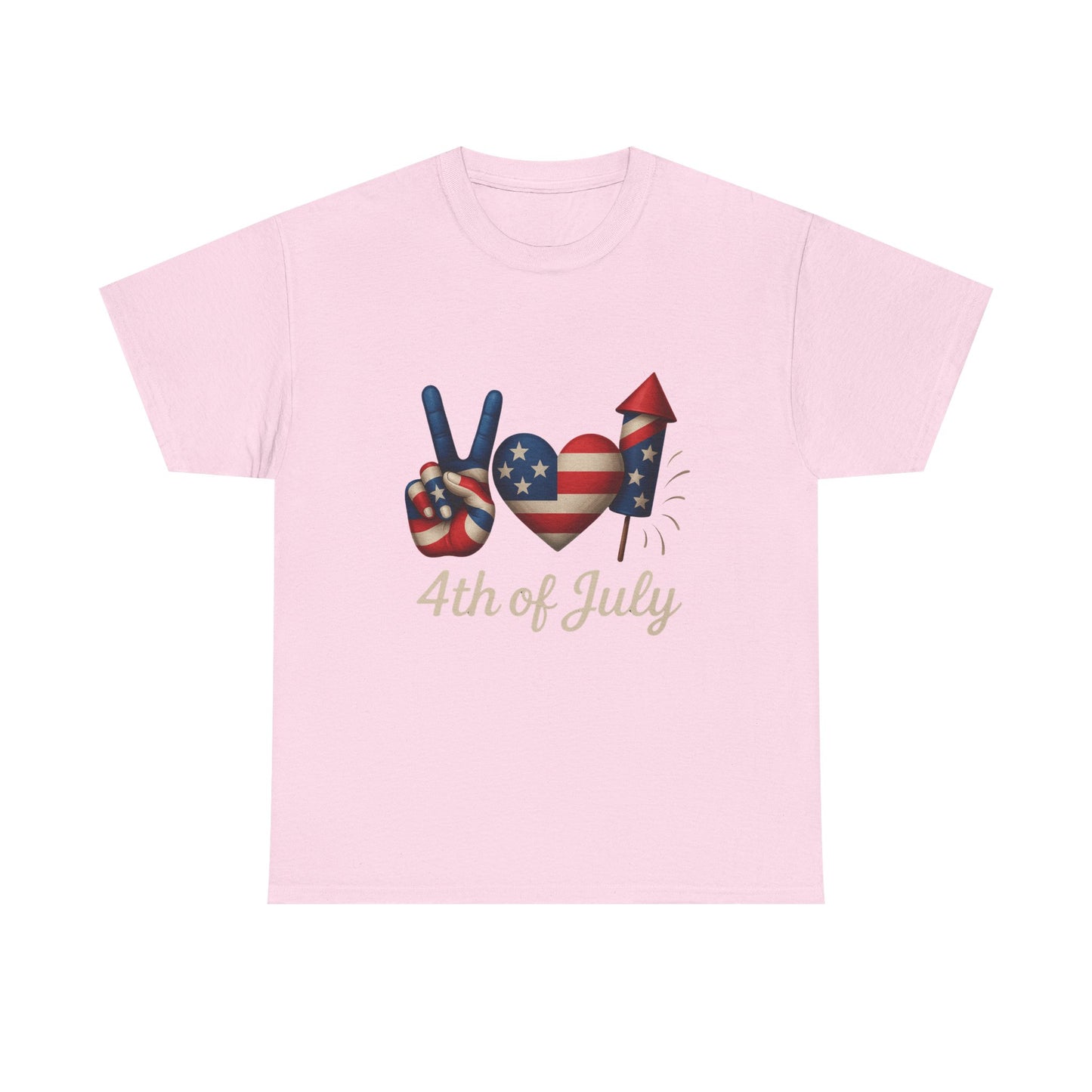 Peace Love Fireworks Tee – Patriotic 4th of July Shirt