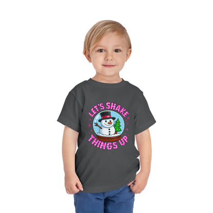 Let's Shake Things Up! Snow Globe Toddler Christmas Tee