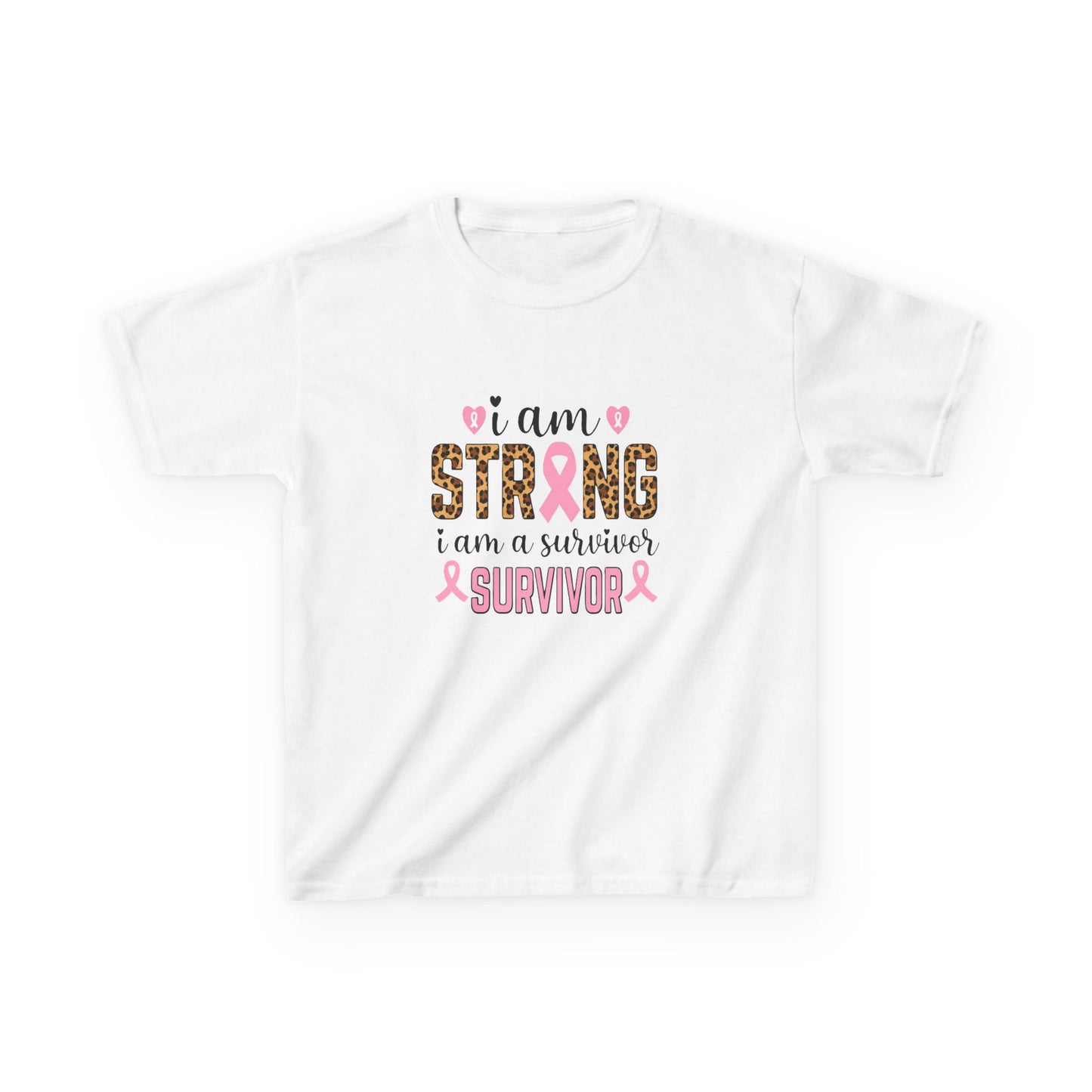 Breast Cancer Awareness Dinosaur Tee - I Am Strong Survivor