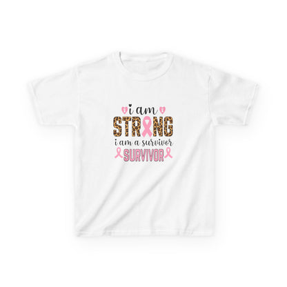 Breast Cancer Awareness Dinosaur Tee - I Am Strong Survivor