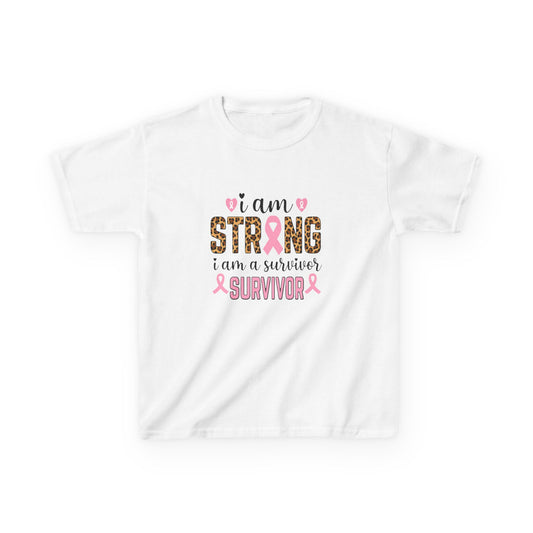 Breast Cancer Awareness Dinosaur Tee - I Am Strong Survivor