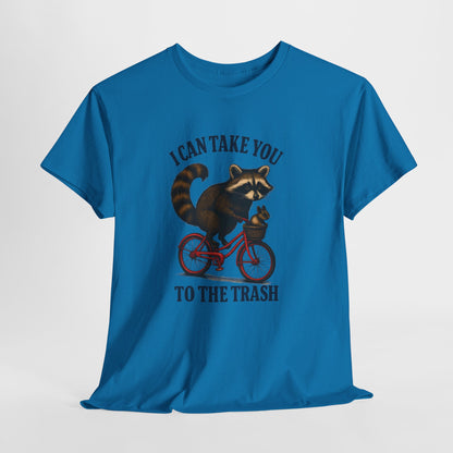 Cotton Tee Vintage Raccoon Bicycle Graphic Shirt
