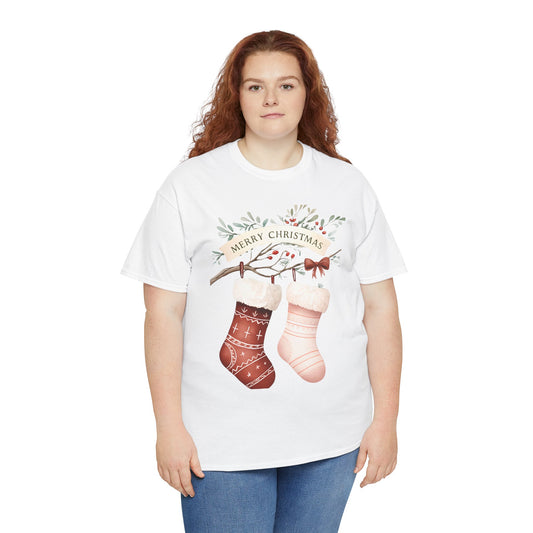 Watercolor Christmas Stocking Tee - Hope & Love