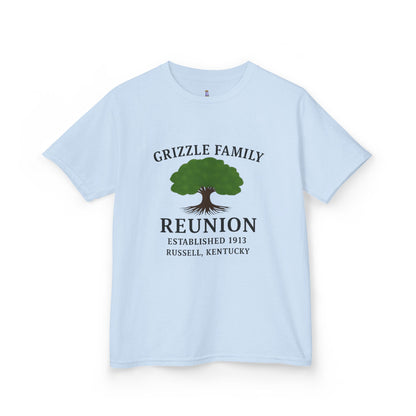 Grizzle Family Reunion Youth Tee, Family Gathering Shirt, Personalized Kids T-Shirt, Family Heritage Gift, Kids Reunion Apparel