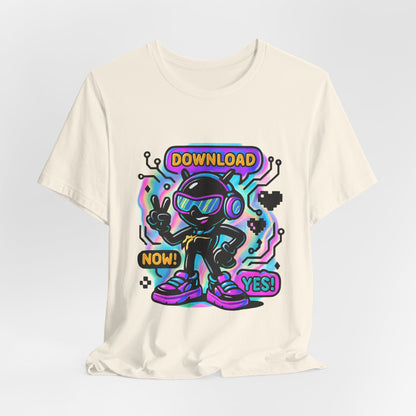 Download Now! Retro Gamer Alien T-Shirt — Neon Vaporwave Gaming Tee