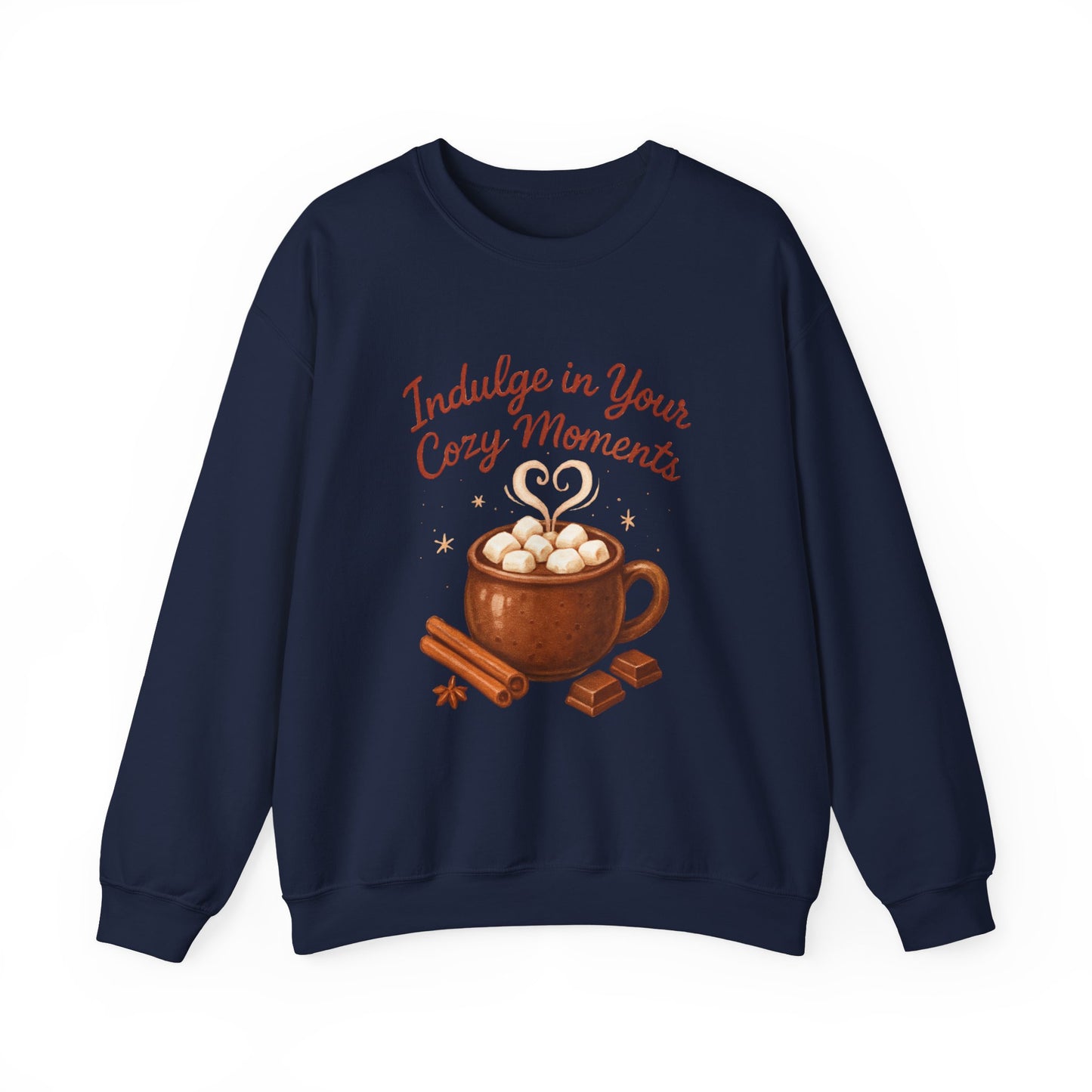 Cozy Hot Cocoa Crewneck Sweatshirt — "Indulge in Your Cozy Moments"
