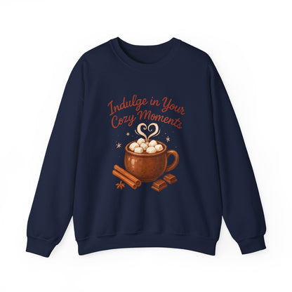 Cozy Hot Cocoa Crewneck Sweatshirt — "Indulge in Your Cozy Moments"
